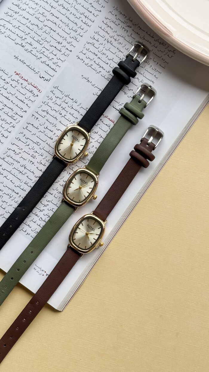 عکس ساعت بند چرمی رویال